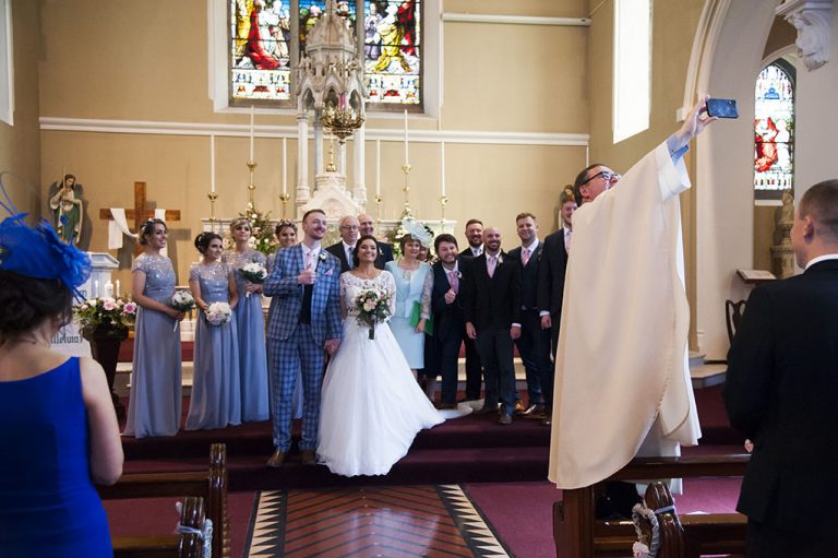Church Of The Immaculate Conception Termonfeckin image of wedding photographs Westcourt Hotel Drogheda Louth Ireland irish photographer Deryck Tormey